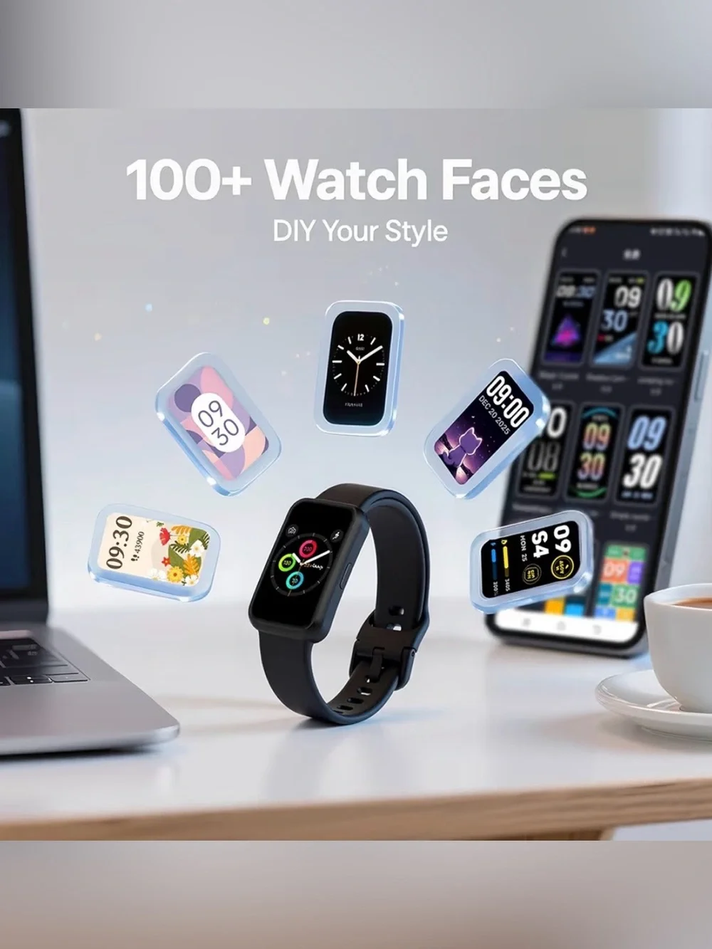 Fitness Tracker, 1.47” HD Smart Band, 24/7 Heart Rate & SpO2 Tracking